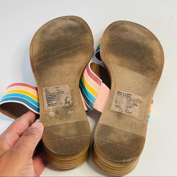 LC Lauren Conrad Mint Slide Rainbow Sandals 8.5 - Picture 7 of 8